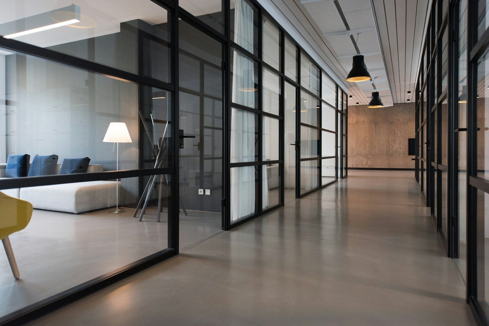 Bright modern business workspace